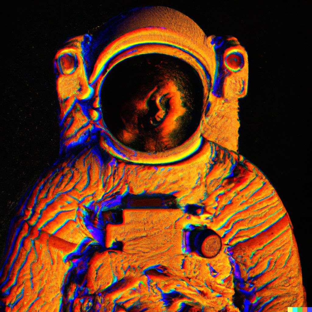 a detailed image of an astronaut, created by using Fourier series